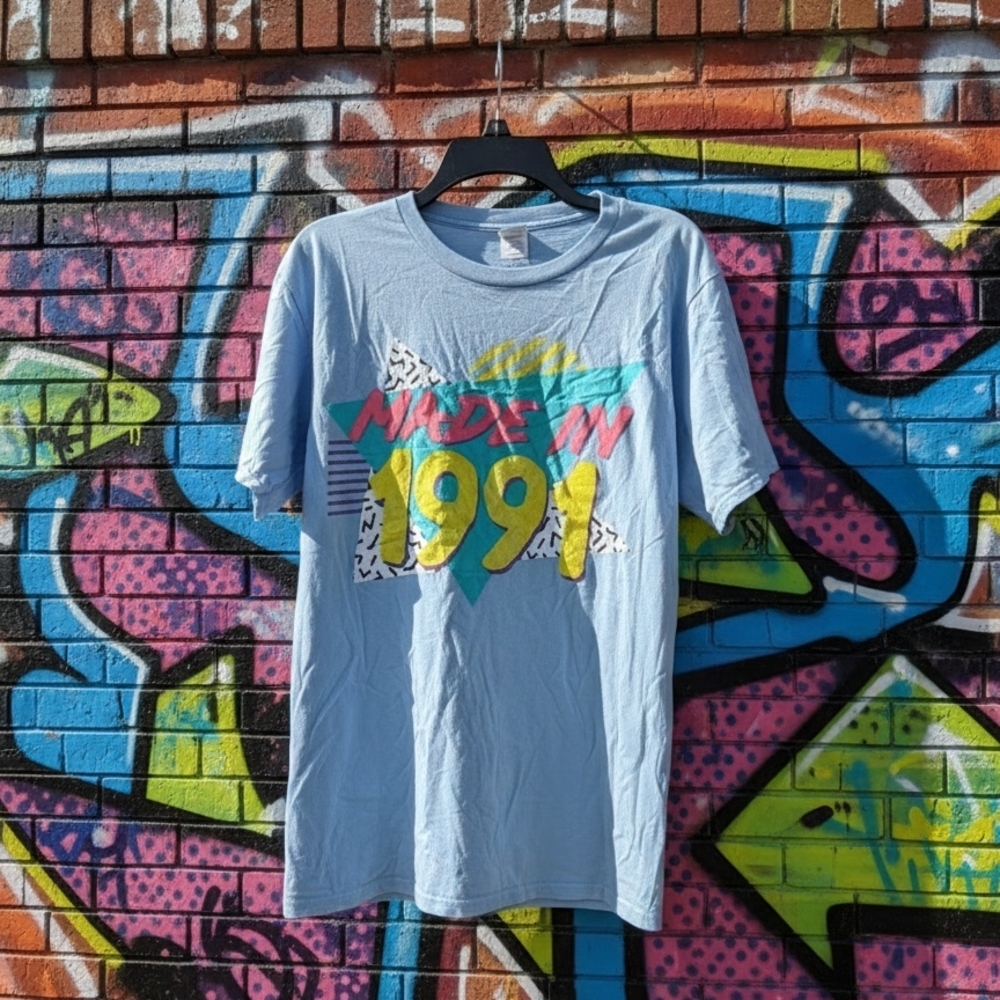 Port & Company Retro Graphic T-Shirt - Made in 1991 Size L (EUC) - Picture 2 of 6